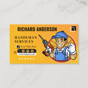 Moderne Handyman-Tools am Platz Inspiriert Visitenkarte