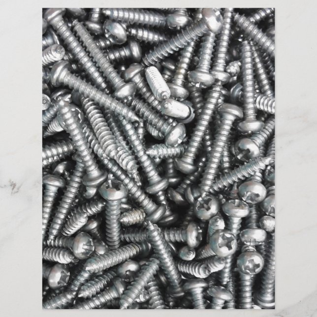 Moderne Handyman Tools Silver Screening Muster (Vorderseite)