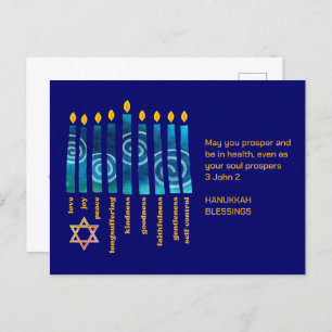 Moderne HANUKKAH Christlich messianisch Feiertagspostkarte