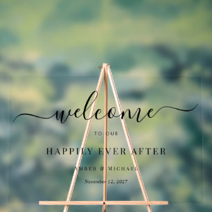 Moderne-Happily-Ever-After-Hochzeits-Acrylschild Acrylschild