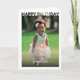 Moderne Happy Birthday Foto Karte
