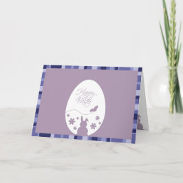 Moderne Happy Easter Pastel Lila Feiertagskarte