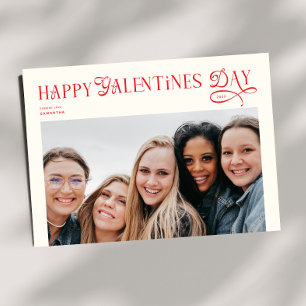 Moderne Happy Galentines Day beste Freundinnen Fot Feiertagskarte