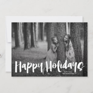 Moderne "Happy Holidays" Das Weihnachtsfest im Fot Feiertagskarte