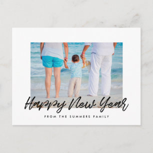 Moderne Happy New Year Feiertags Familienfoto Postkarte