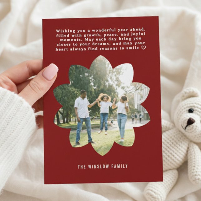 Moderne Happy New Year Fotocollage Karte | Elegant (Von Creator hochgeladen)