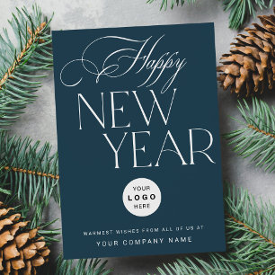 Moderne Happy New Year Geschäftslogo Unternehmen Feiertagskarte