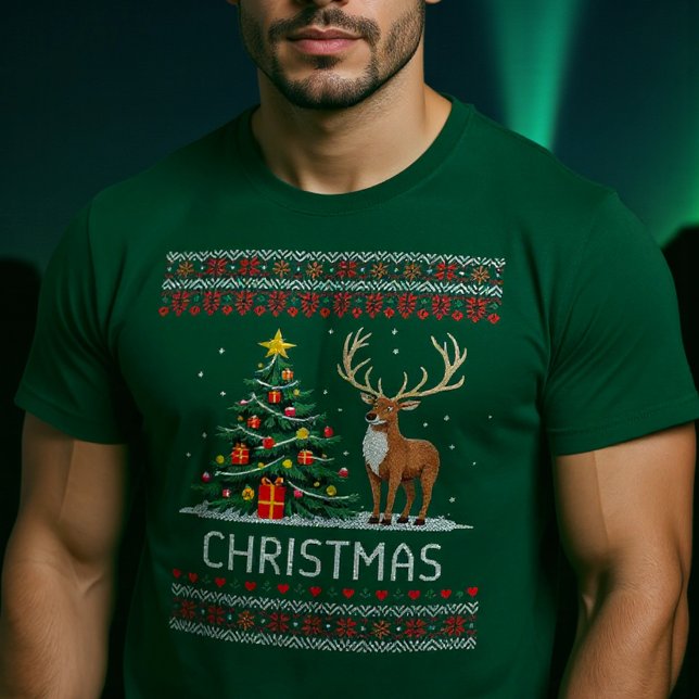 Moderne hässliche Weihnachtspullover T-Shirt (Von Creator hochgeladen)