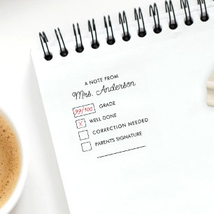 Moderne Hausaufgaben für Lehrer Gummistempel