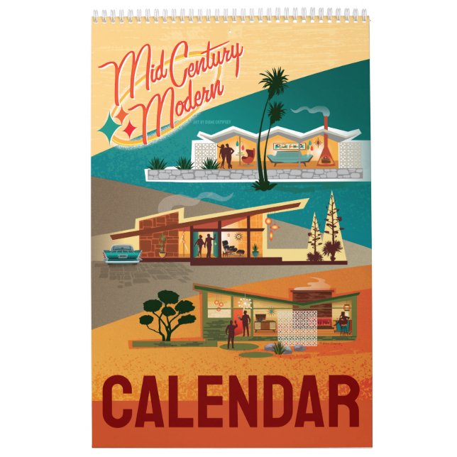 Moderne Häuser im Stil des Single der Mitte des Ja Kalender (Titelbild)