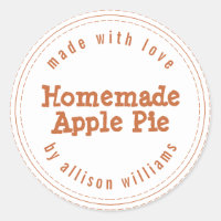 Moderne hausgemachte Apple Pie Burnt Orange