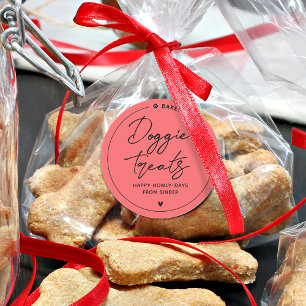 Moderne, hausgemachte Doggie-Leckereien Runder Aufkleber