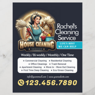 Moderne Hausreinigung Haushälterin Service Hausrei Flyer