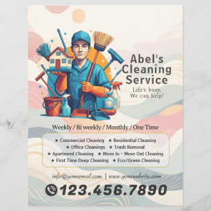 Moderne Hausreinigung Haushälterin Service Hausrei Flyer