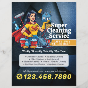Moderne Hausreinigung Haushälterin Service Hausrei Flyer
