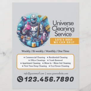 Moderne Hausreinigung Haushälterin Service Hausrei Flyer