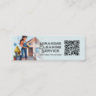 Moderne Hausreinigung Haushälterin Service Hausrei Mini Visitenkarte