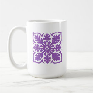 Moderne Hawaiian Quilt Royal Lila Island Hawaii Kaffeetasse