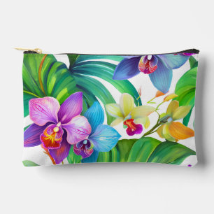 Moderne hawaiianische Orchideenmuster Zubehörtasche