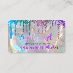 Moderne Hearts Regenbogen Glitter Tropfen Opal Ste Treuekarte