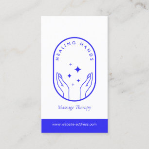 Moderne Heilhandmassage, Wellness Blue Logo Visitenkarte