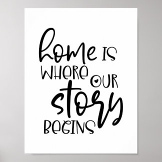 Moderne Heimzitat-Typografie Poster