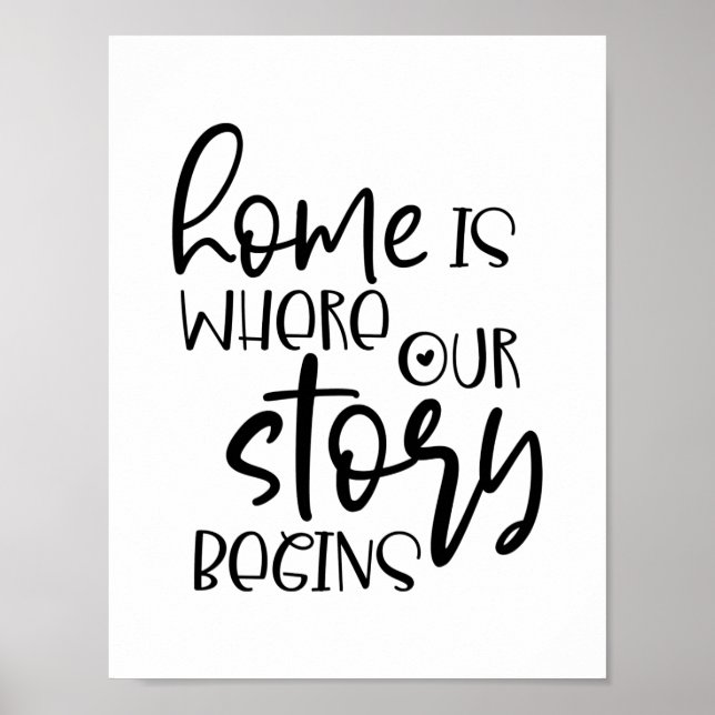 Moderne Heimzitat-Typografie  Poster (Vorne)