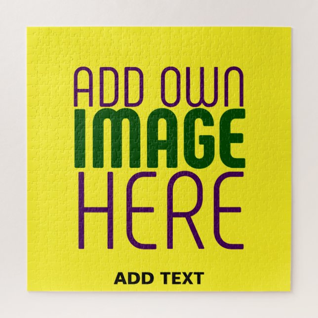 MODERNE, HELL-GELB-BILD-TEMPLATE PUZZLE (Vertikal)