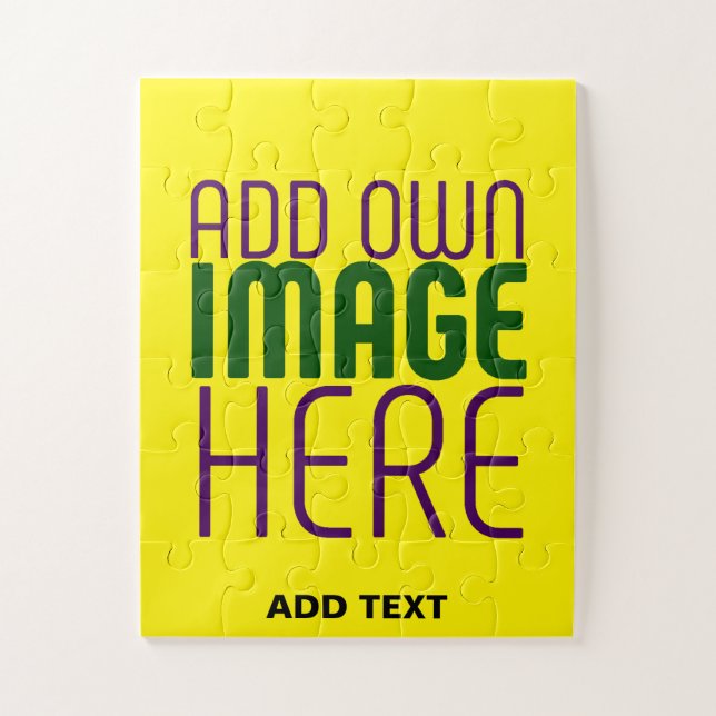 MODERNE, HELL-GELB-BILD-TEMPLATE PUZZLE (Vertikal)