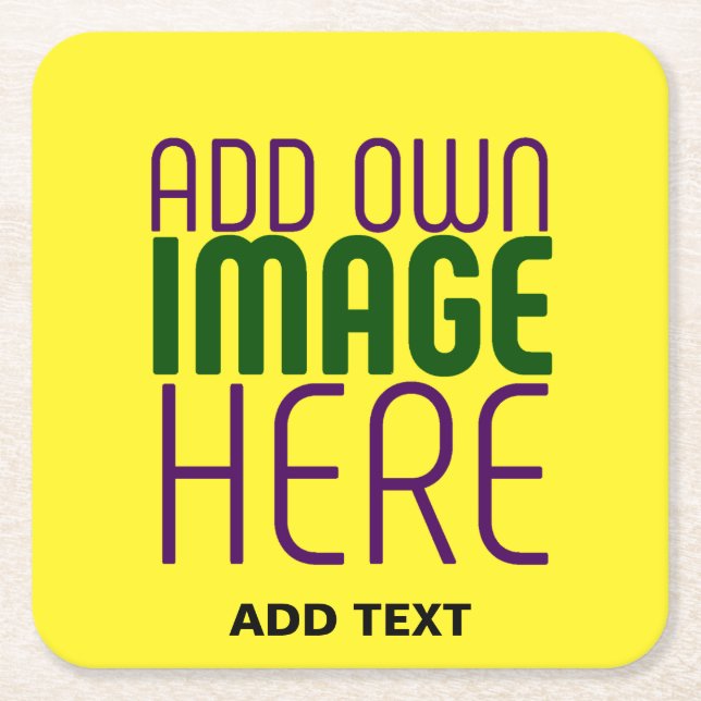 MODERNE, HELL-GELB-BILD-TEMPLATE RECHTECKIGER PAPPUNTERSETZER (Vorderseite)