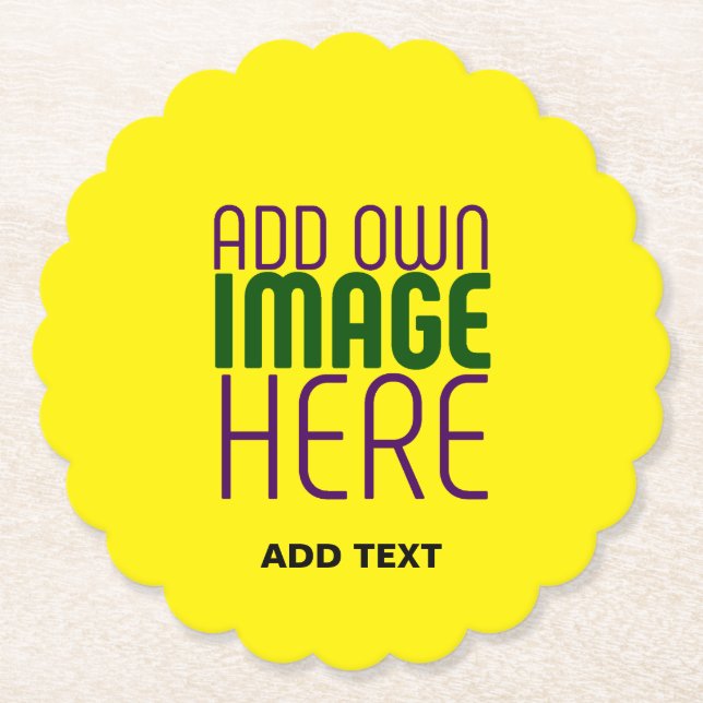 MODERNE, HELL-GELB-BILD-TEMPLATE UNTERSETZER (Vorderseite)