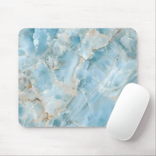 Moderne hellblaue luxuriöse ästhetische Edelsteine Mousepad