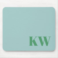 Moderne hellblaue monogrammierte Anfangsbuchstaben
