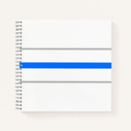 Moderne, hellblaugraue Streifen auf weiß Notizbuch