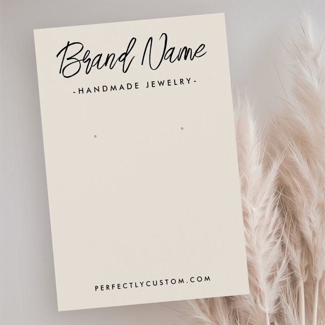 Moderne, hellbraune Ohrring-Display-Karte (Modern light tan earring display card)