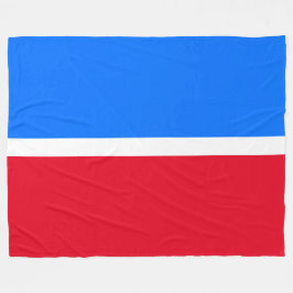 Moderne, helle, blaue, fette, rote Streifen Fleecedecke