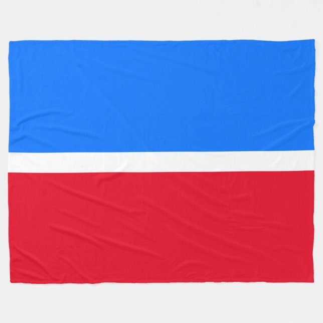 Moderne, helle, blaue, fette, rote Streifen Fleecedecke (Vorderseite (Horizontal))