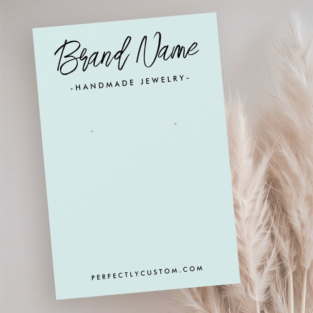 Moderne, helle, blaue Ohrring-Grafikkarte (Modern light aqua blue earring display card)