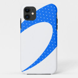 Moderne, helle blaue Polka gepunktete Kurve auf We Case-Mate iPhone Hülle