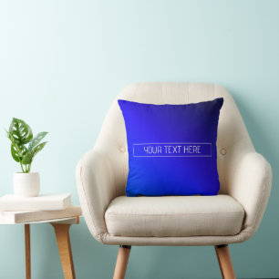 Moderne helle blaue und violette Gradient-Ombre Kissen