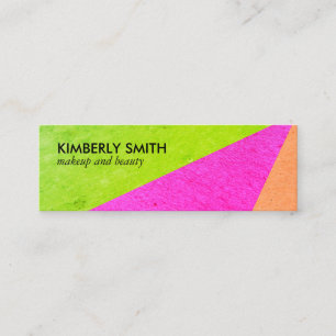 Moderne helle Farbblöcke Mini Visitenkarte