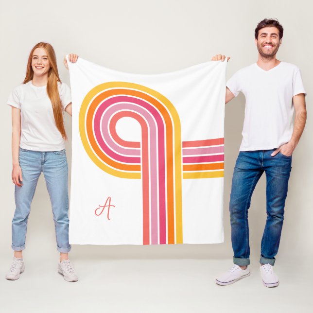 Moderne, helle Farben - Muster der Streifen Fleecedecke (Beispiel)