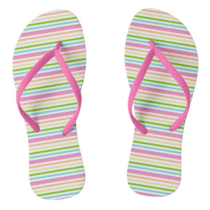 Moderne helle Farben Rosa Rosa Gelb Blau Grün Flip Flops