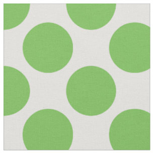 Moderne, helle, grüne und weiße große Polka-Punkte Stoff