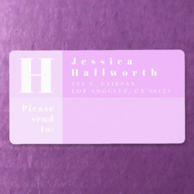 Moderne helle Lavendel-Rücksendeadresse & An-Adres (Von Creator hochgeladen)