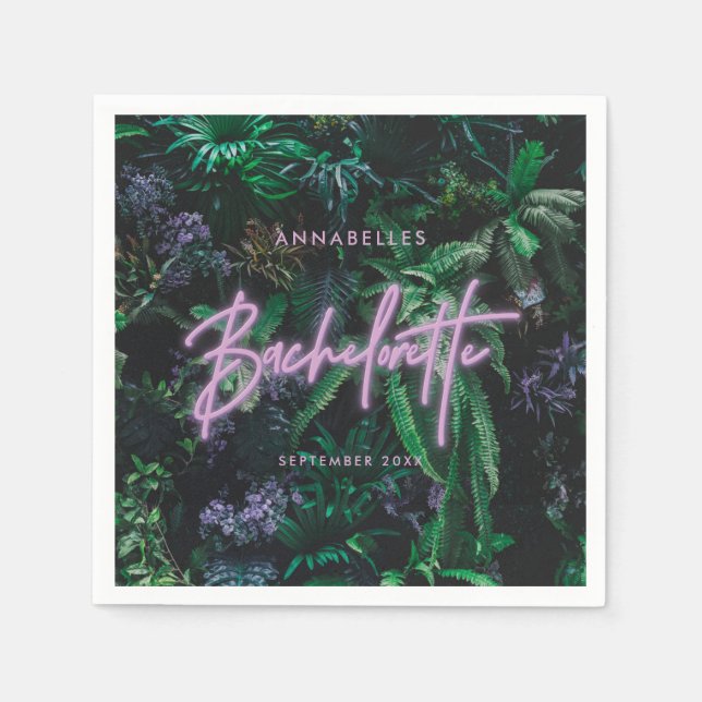 Moderne, helle lila, gürtelnere Bachelorette Serviette (Vorderseite)