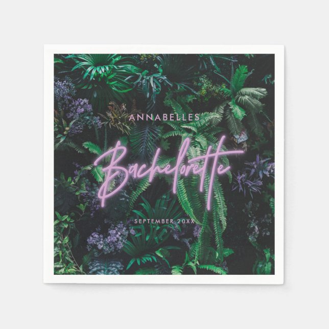 Moderne, helle lila, gürtelnere Bachelorette Serviette (Vorderseite)