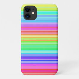 Moderne, helle Regenbogenstreifen iPhone 11 Hülle