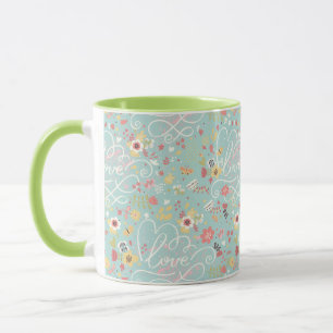 Moderne helle romantische Muster Tasse