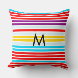 Moderne, helle Sommerreifen Gemustert Multicolor Kissen